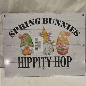 Spring Bunnies Hippity Hop Sign